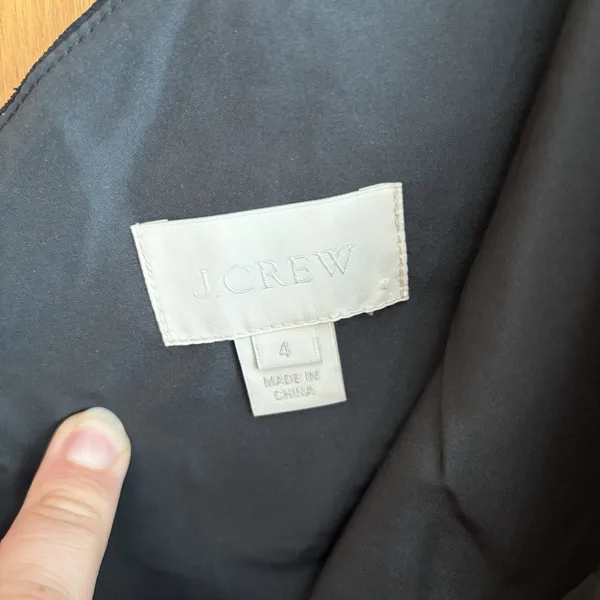 J‎ CREW SHORT DRESS SILK CHIFFON FORMAL 4 KYLIE ONE SHOULDER Black #41825 - Image 3