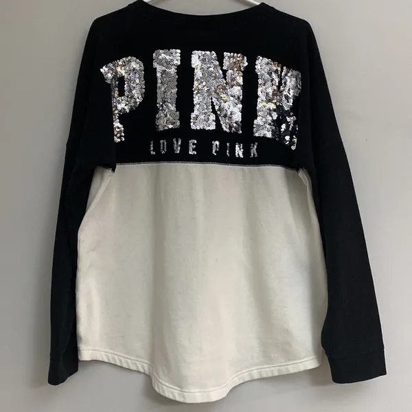 PINK by Victoria’s Secret black and cream pullover size M - Image 4