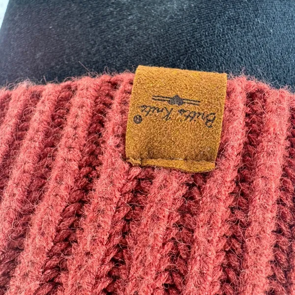 Britt's Knits Double Dip Beanie Rust One Size Hat Ski Cap Red - Image 6