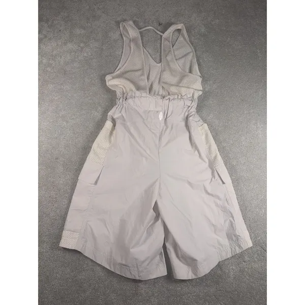 FP Movement Free People Hot Shot Cargo Romper Off White Mesh V-Neck Xs - Image 3
