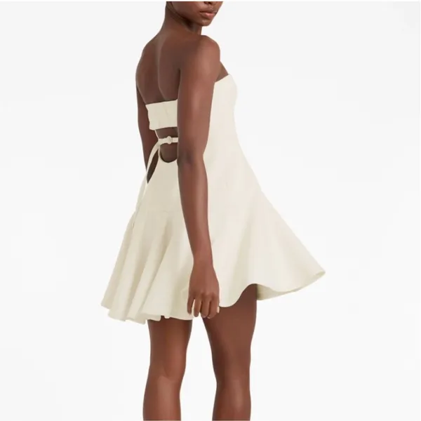 New! Cinq a Sept Arleen Strapless‎ Mini Dress in Ivory Sz 10 $495 - Image 8