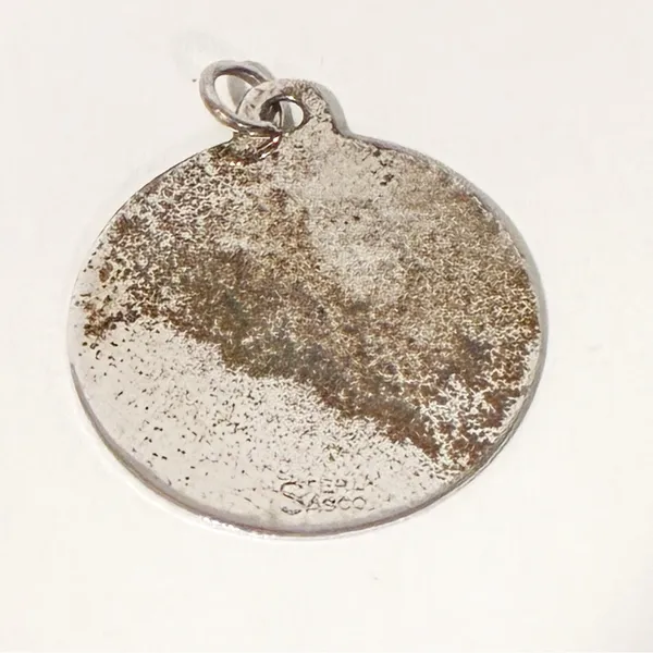 Sasco 925 Sterling Silver Alaska Flag‎ Necklace Charm Jewelry - Image 2
