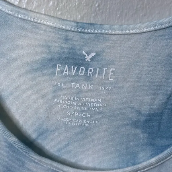 American Eagle‎ Women Tie Dye Favorite Tank Top Blue Size Small. - Image 3