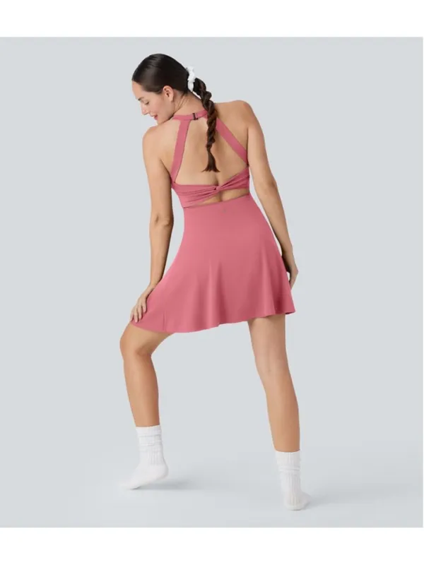 Halara Flare Low Support Dance Active Dress Easy Peezy Women’s Size 1X NWT Rouge - Image 6