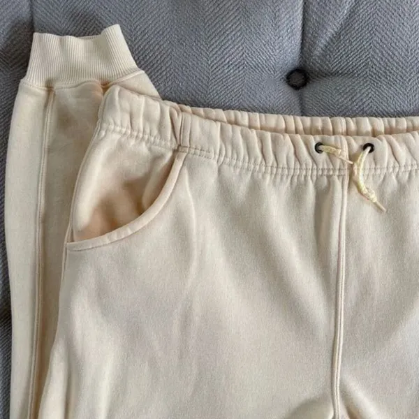 Vintage 90s Mervyns Sweatshirt Sweatpants Yellow Stripe M L XL - Image 9