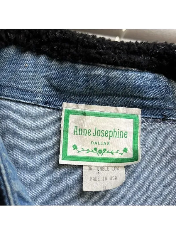 Anne Josephine Dallas Denim Moose Tree Shirt Jacket cottagecore grandma nature - Image 5