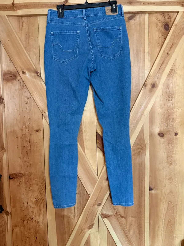 Levi's Signature High Rise Skinny Jeans Distressed Womens 10 Long Blue - Image 2