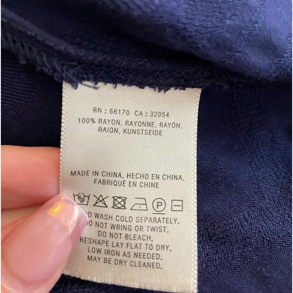 Anthropologie Maeve Bretta Top Flowy Tank Ruched Ruffle Detail Sz Medium‎ Blue - Image 7