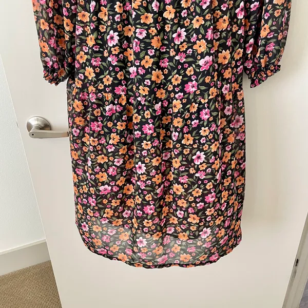 H&M Women’s Ruffle Trim Floral Midi Dress XS - Image 6