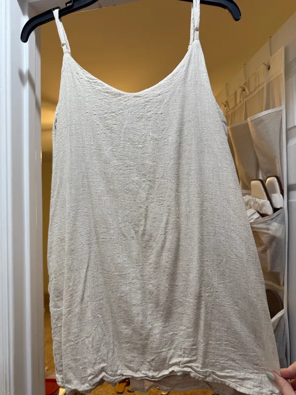 Boutique Mini Beige Dress - Image 2