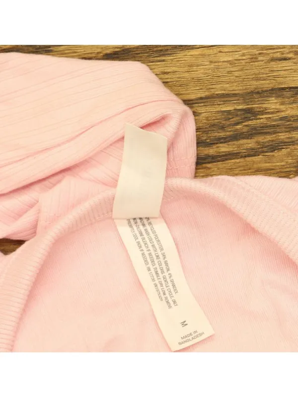NWT Auden Variegated Ribbed Button Down Pajama Cardigan 94629500 Pink M - Image 5