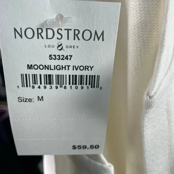 Lou & Grey Signaturesoft Tunic Top Medium Moonlight Ivory Long Sleeve Nordstrom‎ - Image 12