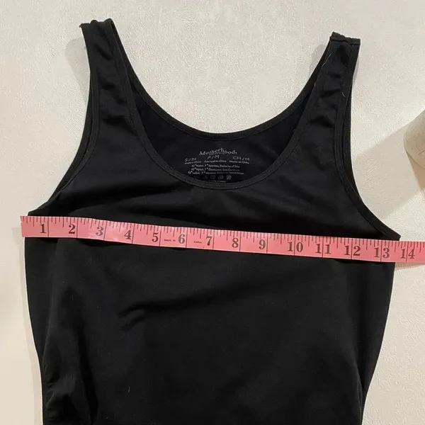 Motherhood Maternity Black Ruched Tank Top Size S/M Stretch Nylon Spandex - Image 4