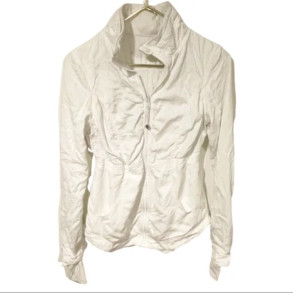 Lululemon Womens Size 6‎ White Cinched Waist Inner Peace Athletic Jacket - Image 2