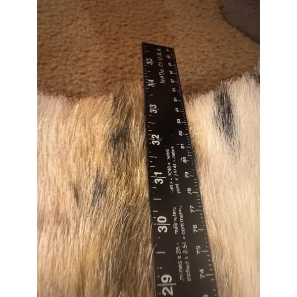 In Wear Faux Fur Coat Jacket Removable Hood Fuzzy No Size - Image 11