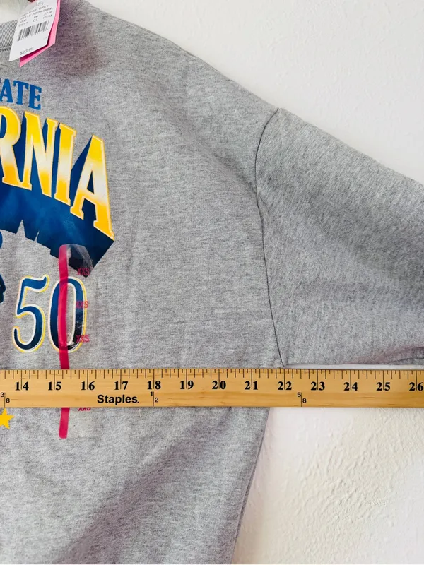 ModernLux Golden State California Bear Graphic Sweatshirt Gray XXS NWT - Image 8