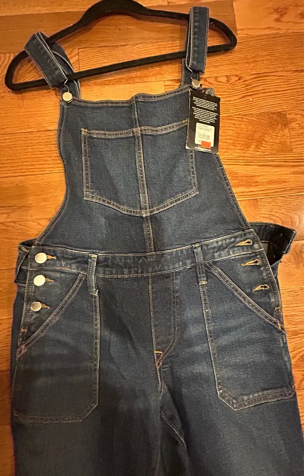 AUTHENTIC True Religion iconic horseshoe BF Slim Dark Wash Fashionable overalls - Image 13