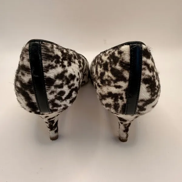 J.Crew Collection Made in Italy Calf Hair Animal Print Kitten Heel Pumps Size 7 - Image 6