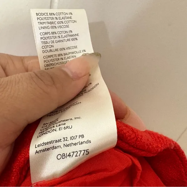 Maeve Anthropologie Red Scoop Neck Mini Dress Sleeveless Sz 2 Romantic, Feminine - Image 13