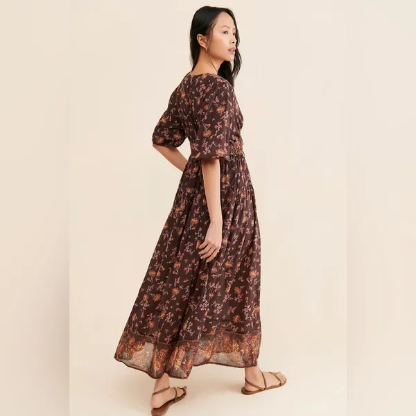 Free People Lysette Floral Maxi Dress Sz M - Image 4