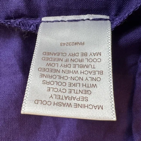 Eva Mendes NY&Co Purple Eyelet Fit Flare Dress Sz 12 Summer Cottagecore Classic - Image 9