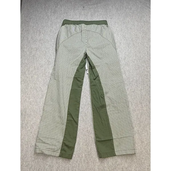 Hickory Stripe Pants Womens Small Green Gorpcore Workwear Streetwear Low Rise - Image 2