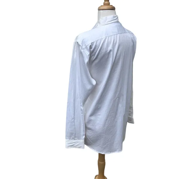 VTG Rafaella Shirt Sz L Cute Cats Holiday Christmas White Embroidered Button‎ Up - Image 5