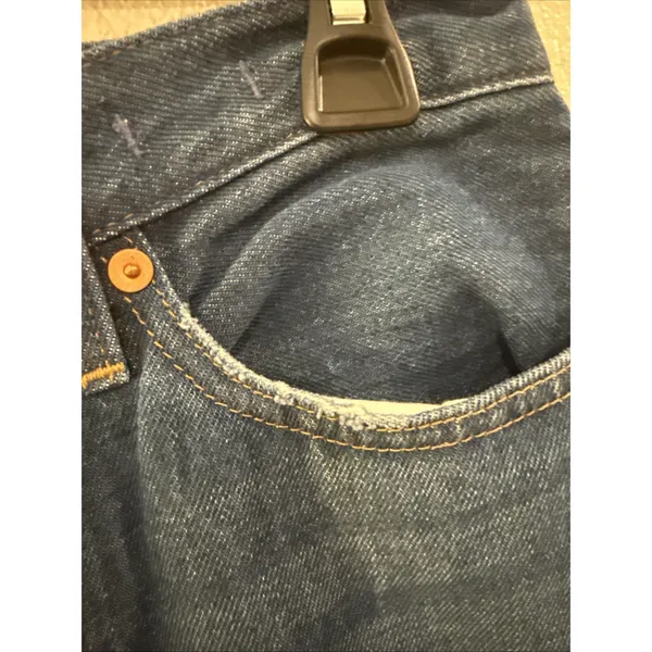 Madewell Baggy Straight Jeans Medium Dark Wash Denim Blue‎ Womens Size 26X30 EUC - Image 9