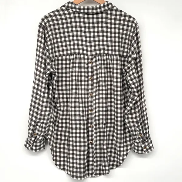 Anthropologie Isadora Shirt Gingham Check Boho Cottage Long Sleeve Women's M‎ - Image 8