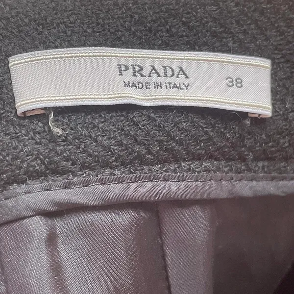 Prada Black Wool Midi Skirt - Image 4
