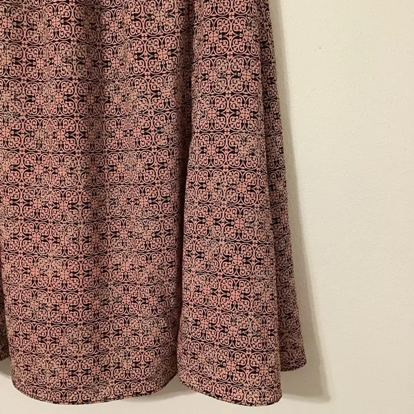 Rena‎ Rowan Whimsigoth Romantic Y2K Pink Black Floral A Line Fairy Skirt Medium - Image 4