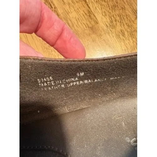 Clarks Brown Leather Pleated Slip On‎ Loafers Block Heel Shoes Womens 9M Classic - Image 6