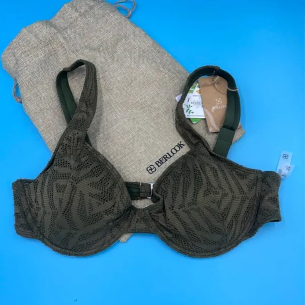 NWT Berlook Green Crochet Underwire Bikini Top + Bottoms Women's Size XL Summer - Image 3