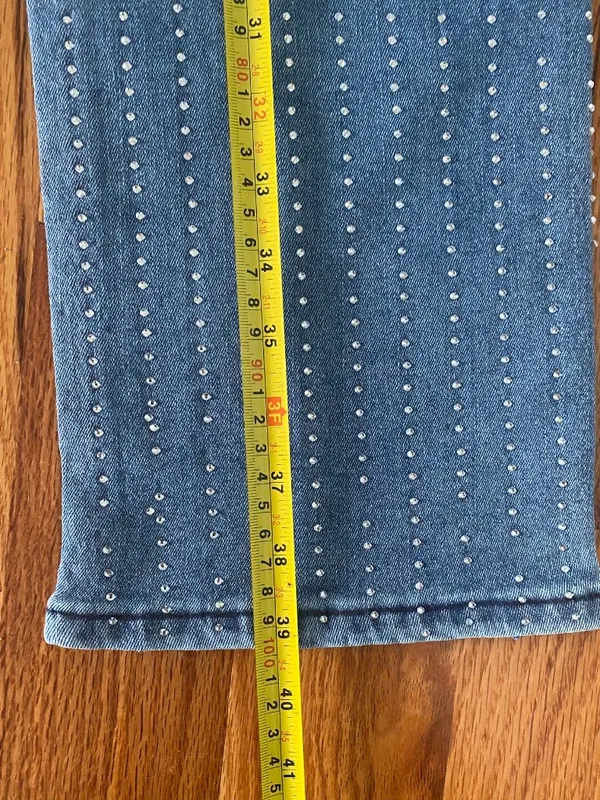 Vigoss Rhinestone Jeans High-Rise Straight Leg Size 9/29 NWT - Image 6