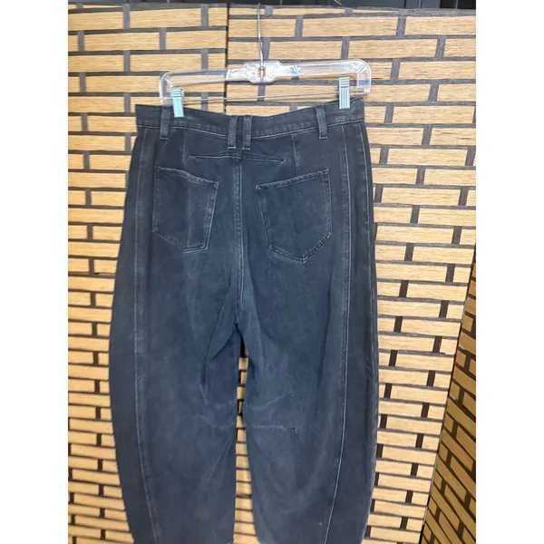 Miou Muse Black Barrel Jeans Size‎ Medium - Image 5