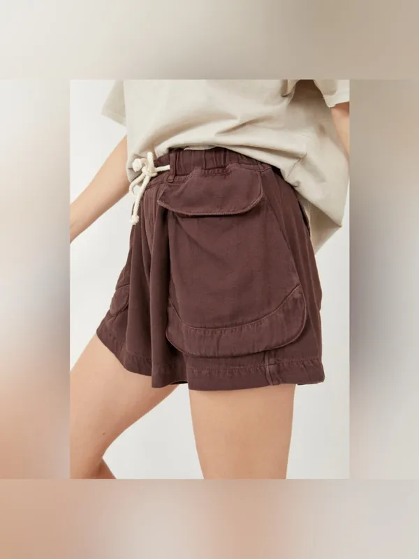 NWT Free People Off-Shore Utility Shorts - chocolate brown - XS - Image 6