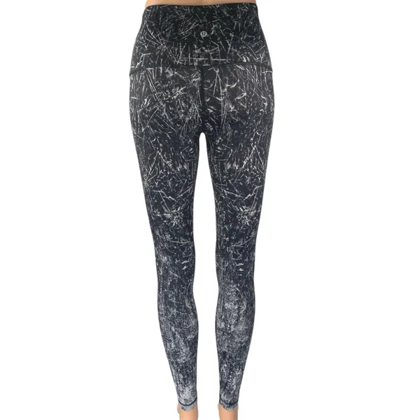 Lululemon Wunder Under Black Skinny Mid Rise Activewear Yoga Leggings Pants 4 - Image 3