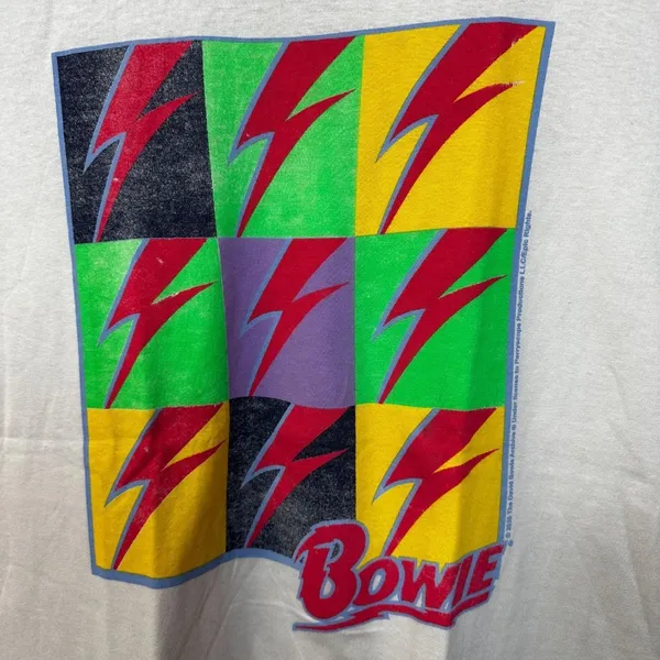 David Bowie Logo Starman Rock Tshirt size Medium - Image 2
