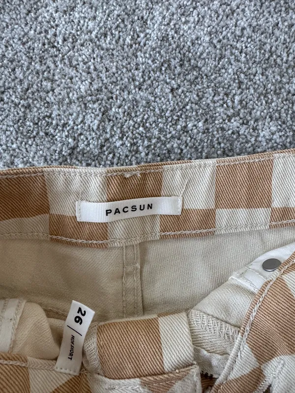PacSun Checkered Jean Shorts - Image 3