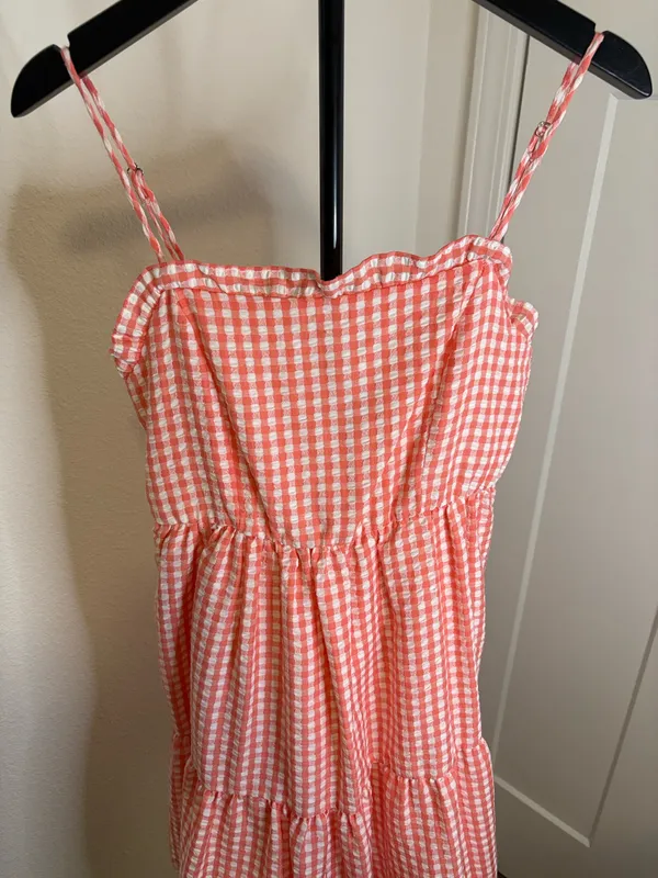 Wild Fable Dress Mini Gingham Pink White XS - Image 2