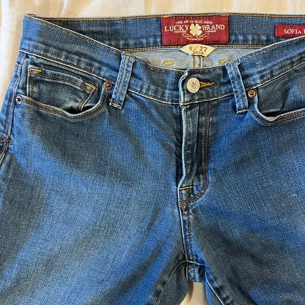 Lucky Brand SOFIA BOOT Jeans Womens Sz 4 Blue Regular Fit Midrise Denim Bootcut - Image 4