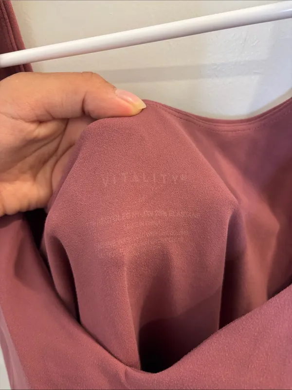 Vitality Burgundy Workout Jumpsuit Unitard V Neck Full Length Activewear Size M - Image 2