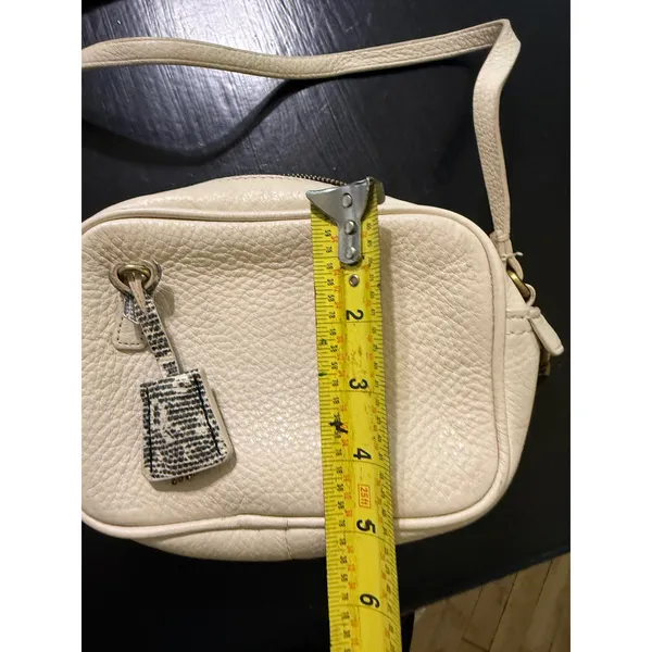 J.Crew Signet Camera‎ Bag Cream Crossbody Snakeskin Charm - Image 3
