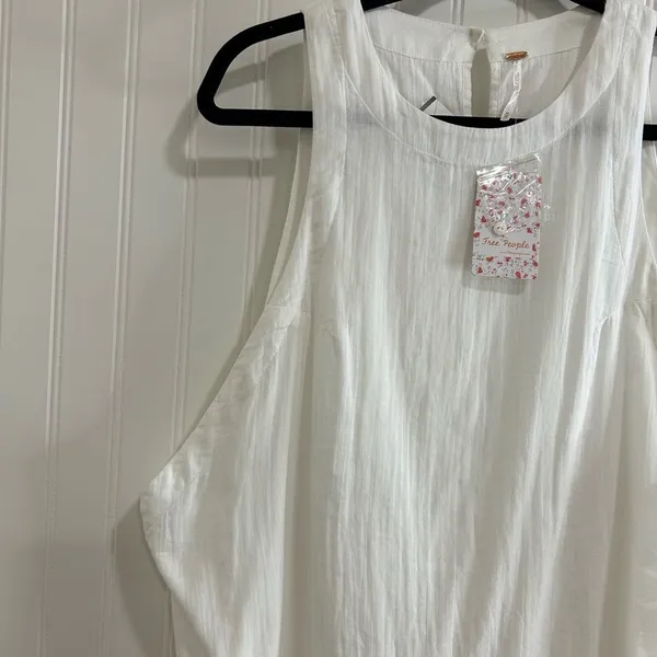 Free People women mini dress,White Sleeveless Size M - Image 6
