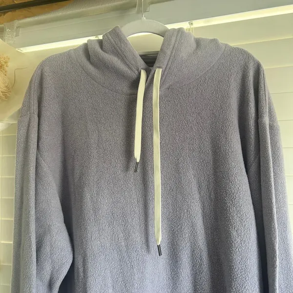 Feat Lavender Purple blanket blend Fleece Pullover Hoodie comfy Athleisure XL - Image 3