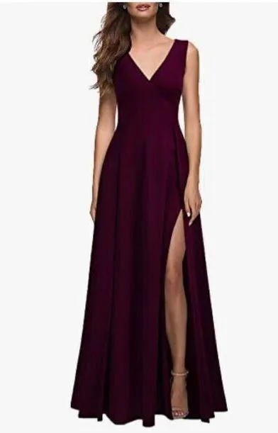 NEW Sleeveless Split Formal Dress Cocktail Party Maxi Dress M - Image 4