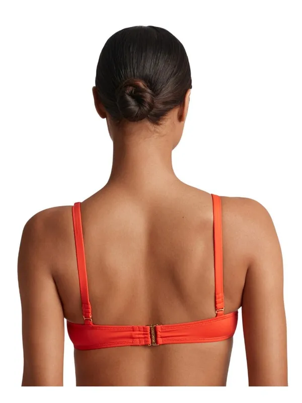 NWT Lauren Ralph Lauren Macrame O Ring Bikini Top Swim Persimmon Orange 10 - Image 3