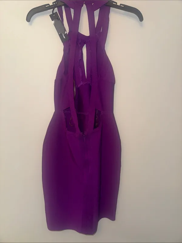 Shinestar NWT Purple Bandage Dress Sz S - Image 3