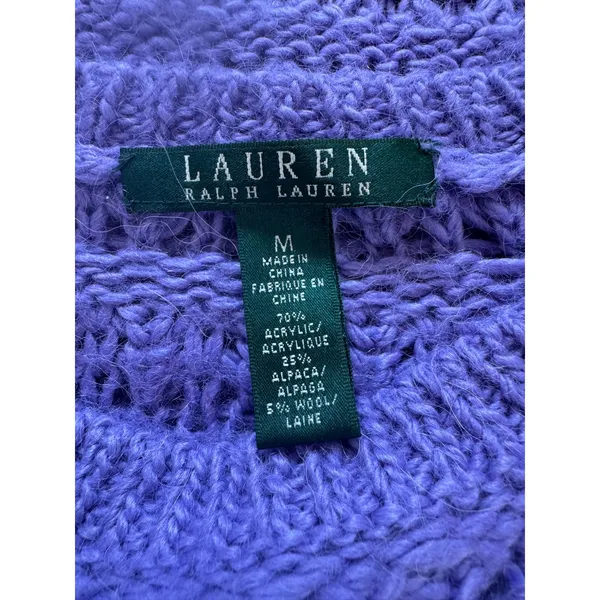 Lauren by Ralph Lauren Purple Alpaca Wool Pullover Sweater - Image 6