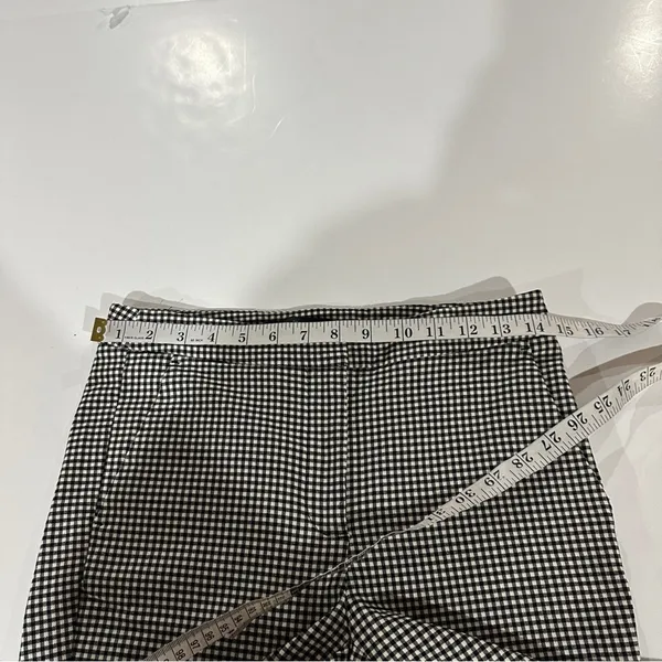 Zara Black & White Gingham‎ Print High Rise Ankle Pants Size S - Image 10